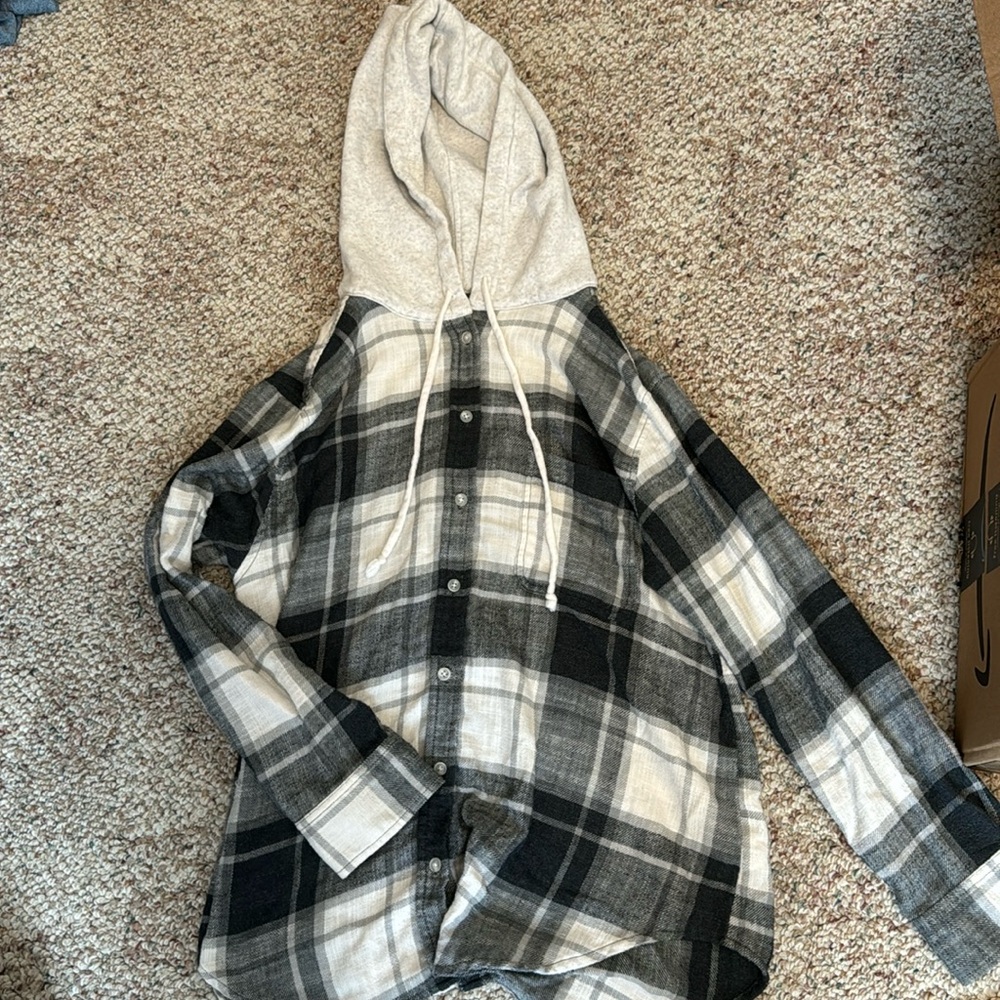 American Eagle Men’s hooded Flannel